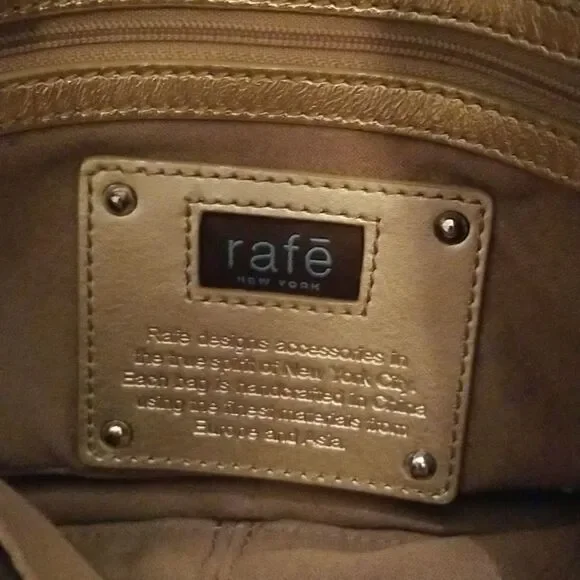 Rafe New York gold embossed faux snake skin chain bag